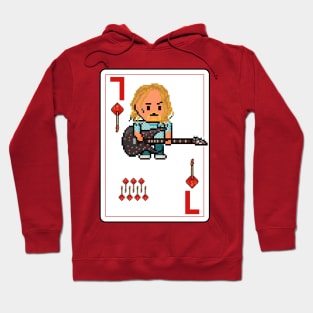 Pixelrockstars Seven of Diamonds Playing Card Hoodie